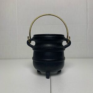 Small Black Cast Iron  Cauldron Glue Smelting Incense Pot Halloween Decor